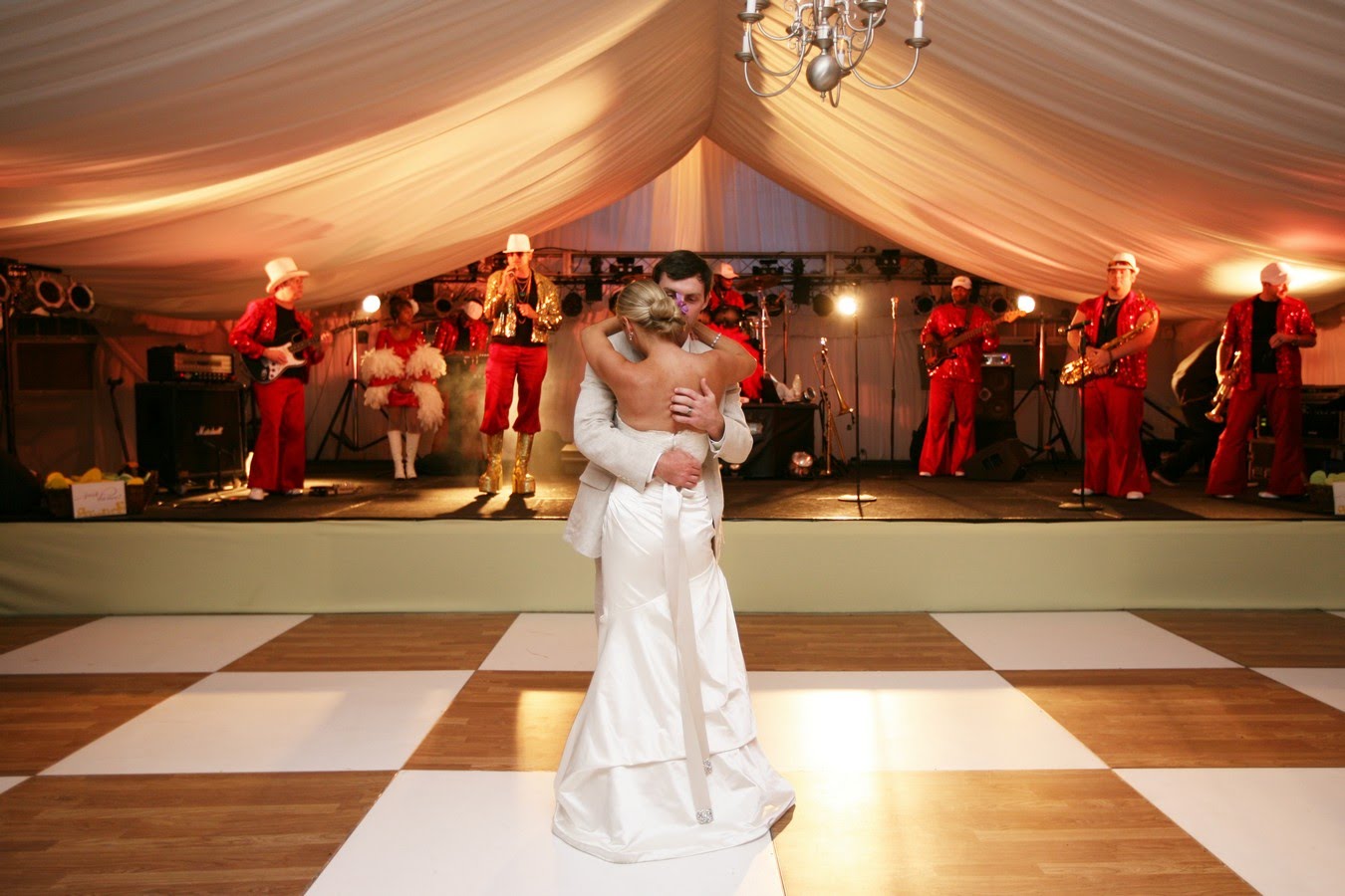 Large outdoor event tent setup for wedding or gala